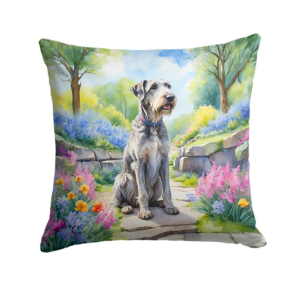3076 Spring Path Throw Pillow, 18Hx18W, Irish Wolfhound 6651